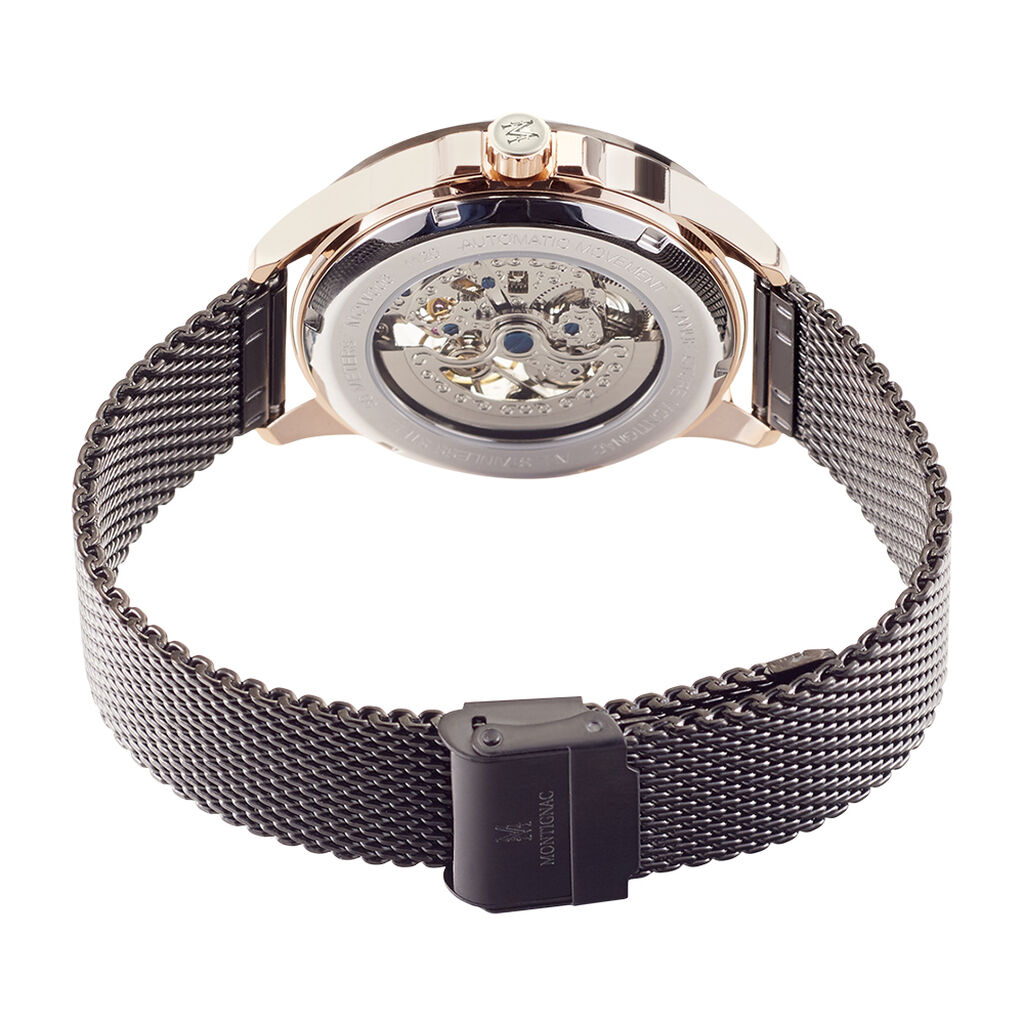 Montre Montignac Round Automatique Noir - Montres Homme | Histoire d’Or