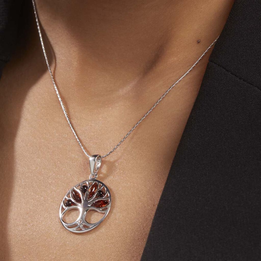 Collier Argent Blanc Odaya Ambre - Colliers fantaisie Femme | Histoire d’Or