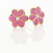 Boucles D'oreilles Puces Or Jaune Talia Email - Clous d'oreilles Enfant | Histoire d’Or