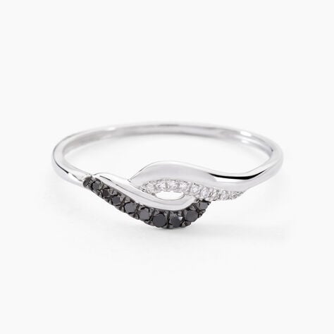 Bague Sculptural Or Blanc Diamant - Bagues avec pierre Femme | Histoire d’Or