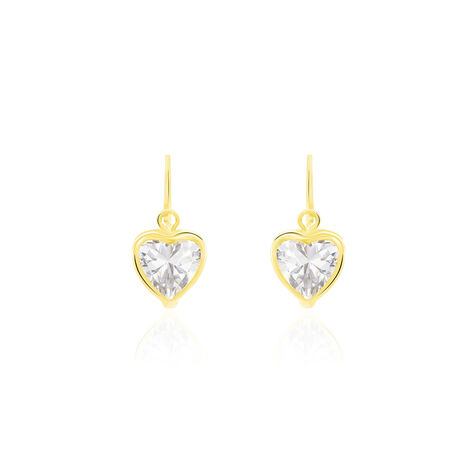 Boucles D'oreilles Pendantes Gredel Or Jaune  Oxyde - Boucles d'Oreilles Coeur Femme | Histoire d’Or