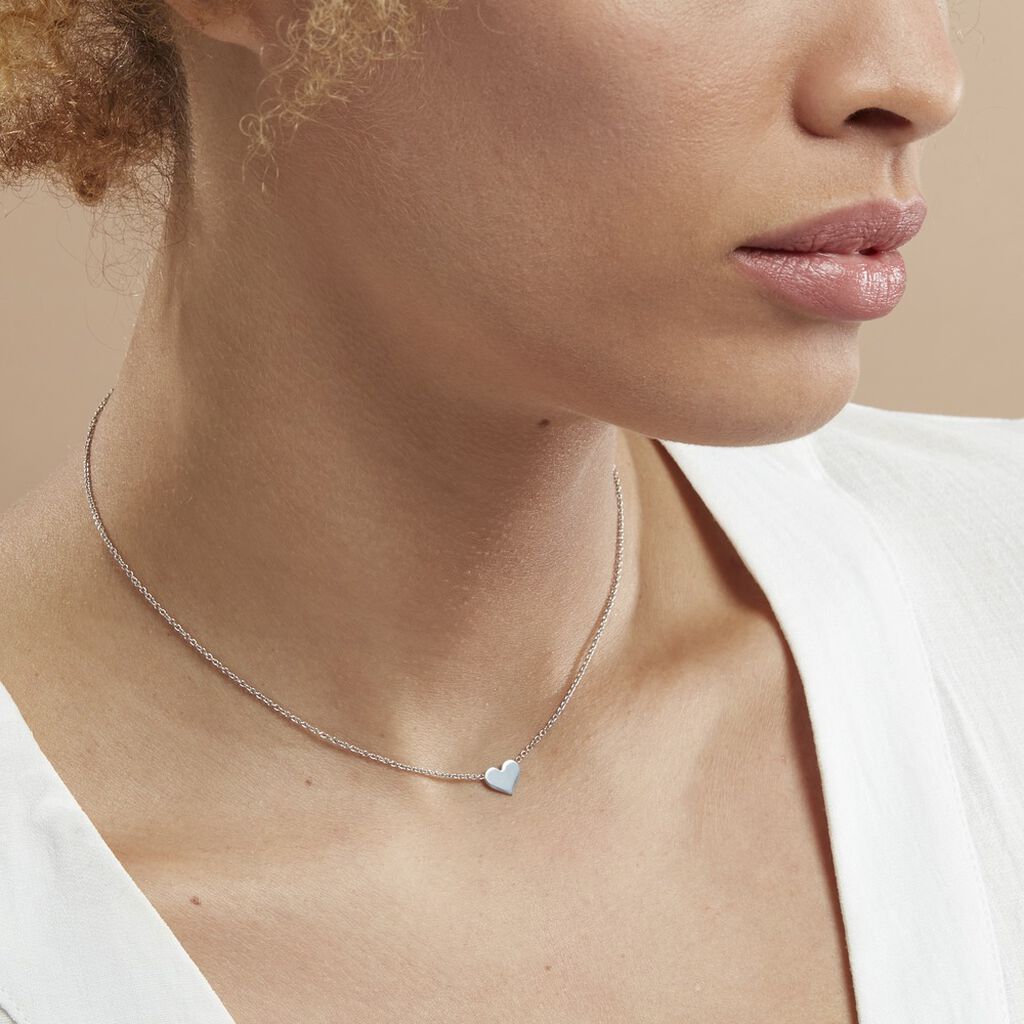 Collier Chandana Argent Blanc - Ras de cou Femme | Histoire d’Or