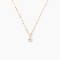 Collier Or Jaune Emilee Oxyde De Zirconium