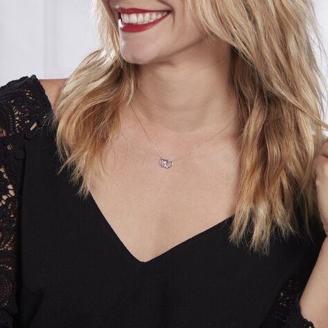 Collier Or Blanc Melisenda Saphirs - Colliers Coeur Femme | Histoire d’Or