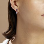 Boucles D'oreilles Pendantes Argent Rose Brenna Oxydes De Zirconium - Boucles d'oreilles fantaisie Femme | Histoire d&rsquo;Or