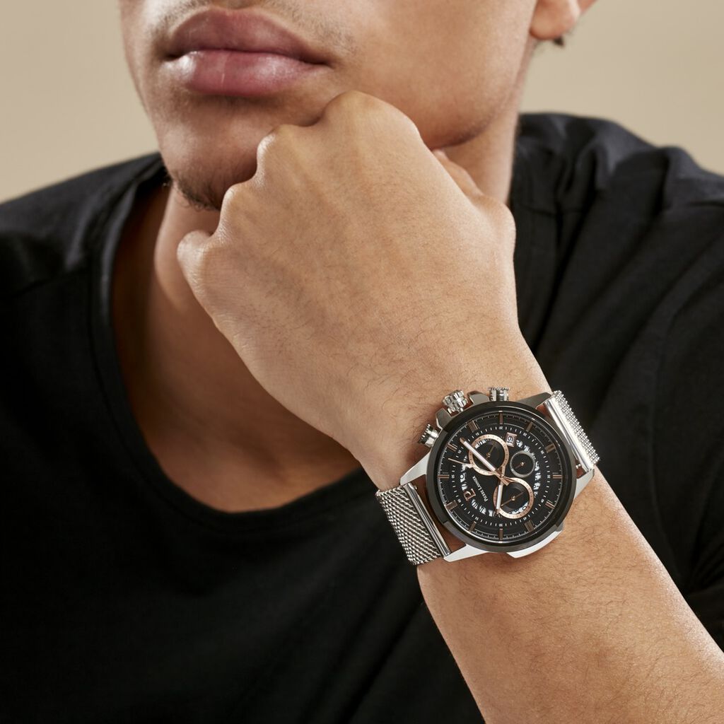 Montre Pierre Lannier Sentinelle Noir - Montres Homme | Histoire d’Or