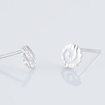 Boucles D'oreilles Puces Selima Argent Blanc - Boucles d'oreilles fantaisie Femme | Histoire d&rsquo;Or