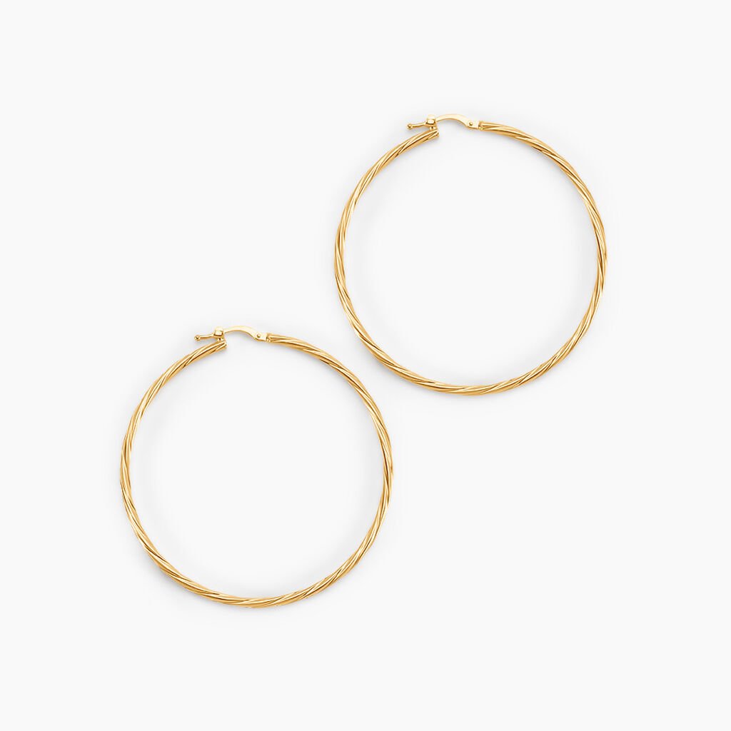 Cr&eacute;oles Youri Or Jaune - Boucles d'oreilles cr&eacute;oles Femme | Histoire d&rsquo;Or