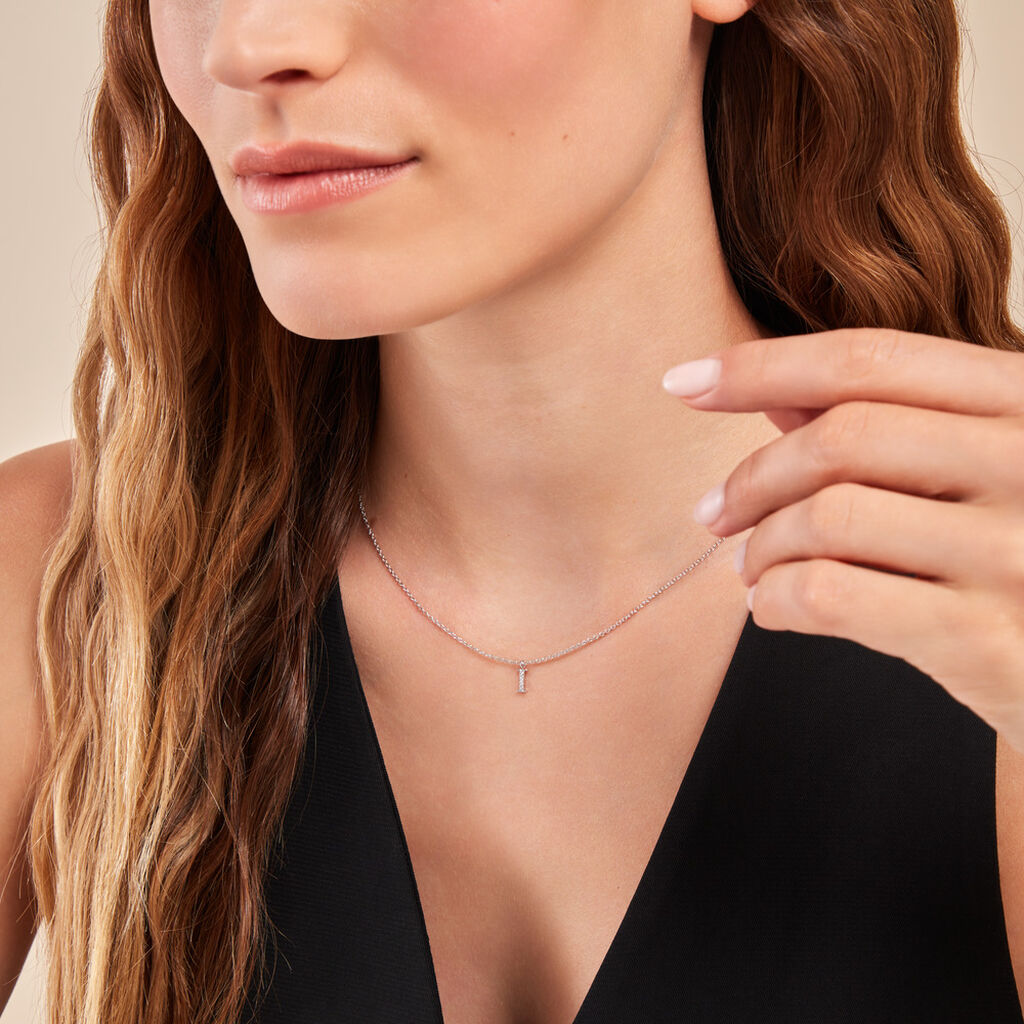 Collier Neruda Argent Blanc Oxyde De Zirconium - Colliers fantaisie Femme | Histoire d’Or