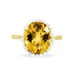 Bague Anna Or Jaune Citrine Et Diamant - Bagues solitaires Femme | Histoire d&rsquo;Or