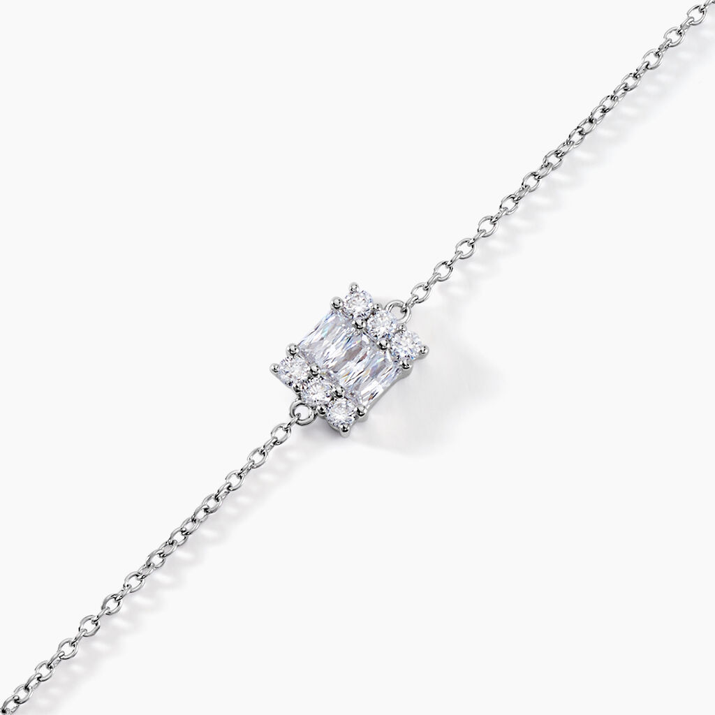 Bracelet Baroque Party Argent Blanc Oxyde De Zirconium - Bracelets Femme | Histoire d’Or