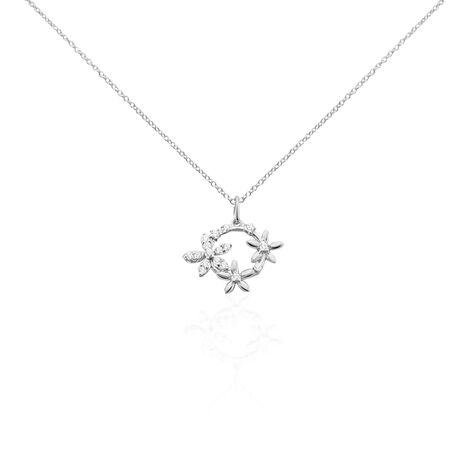 Collier Elinia Argent Blanc Oxyde De Zirconium - Colliers fantaisie Femme | Histoire d&rsquo;Or