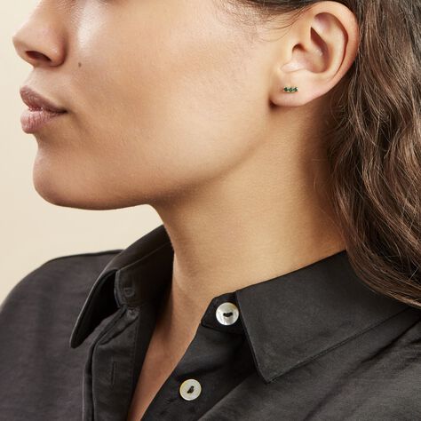 Boucles D'oreilles Puces Plaqué Or Jaune Alodia Spnielles - Boucles d'oreilles fantaisie Femme | Histoire d’Or