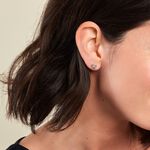 Boucles D'oreilles Puces Farasha Argent Blanc Oxyde De Zirconium - Boucles d'oreilles fantaisie Femme | Histoire d&rsquo;Or