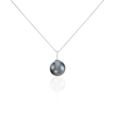 Collier Semi-baroque Or Blanc Perle De Culture De Tahiti - Colliers Femme | Histoire d’Or
