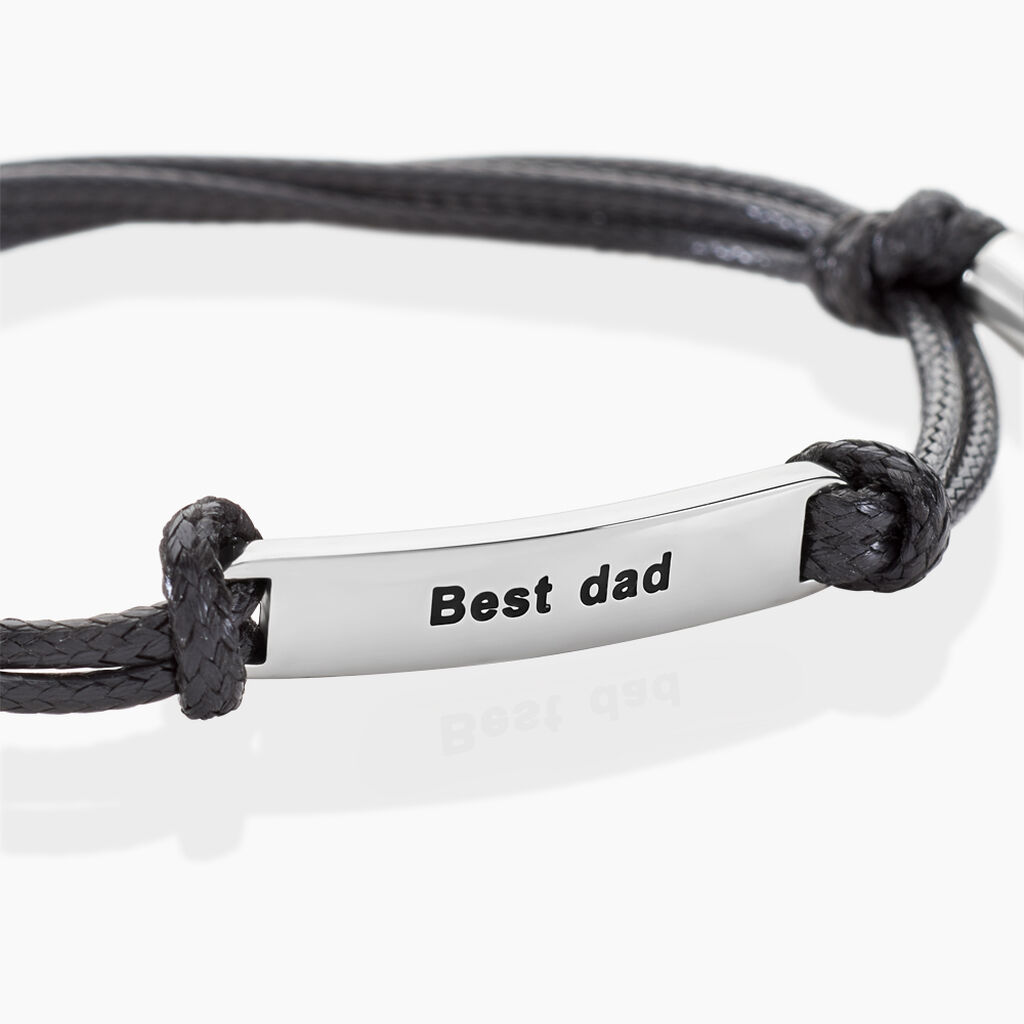 Bracelet Todd Acier Blanc - Bracelets cordon Homme | Histoire d’Or