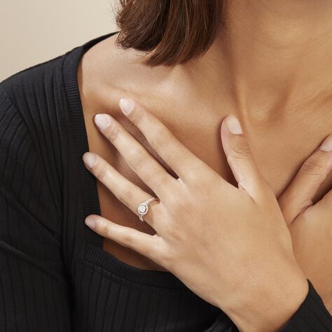 Bague Cissy Platine Blanc Diamant - Bagues avec pierre Femme | Histoire d’Or