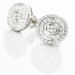 Boucles D'oreilles Puces Fidjy Argent Blanc Oxyde De Zirconium - Boucles d'oreilles fantaisie Femme | Histoire d&rsquo;Or
