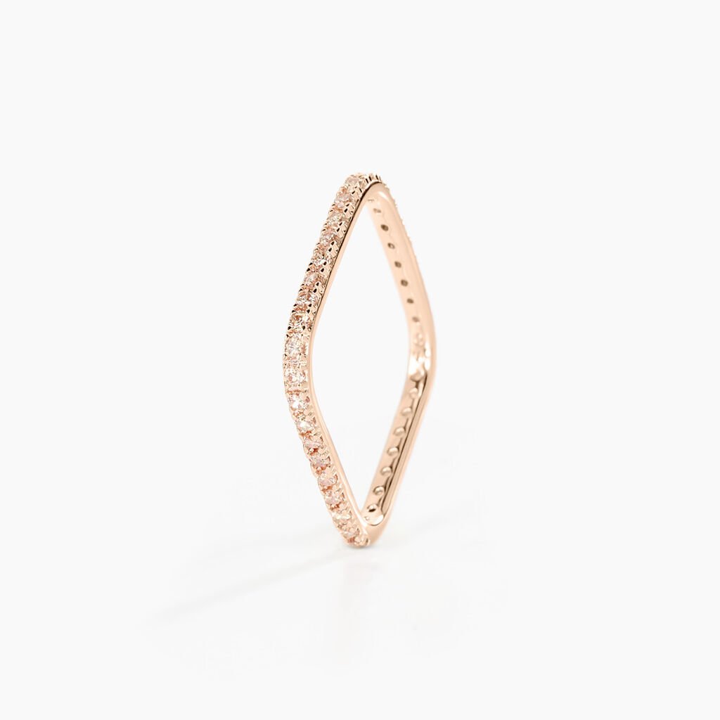 Bague Aeselya Argent Rose Oxyde De Zirconium - Bagues avec pierre Femme | Histoire d&rsquo;Or