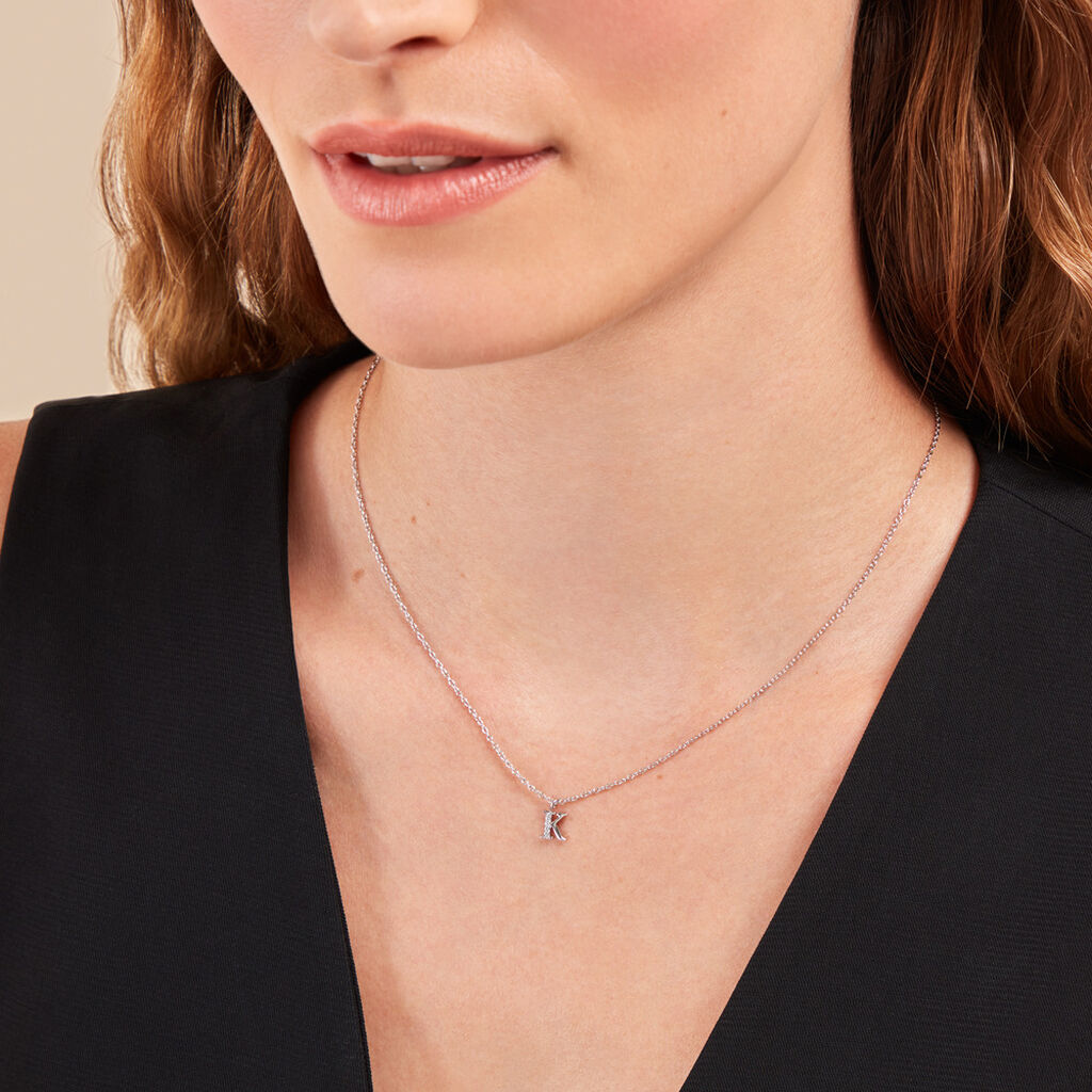 Collier Neruda Argent Blanc Oxyde De Zirconium - Colliers fantaisie Femme | Histoire d’Or