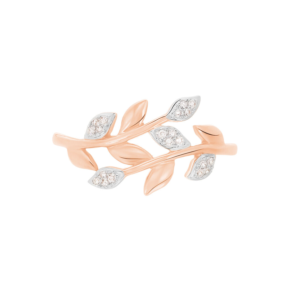 Bague Emelyne Or Rose Diamant - Bagues avec pierre Femme | Histoire d&rsquo;Or