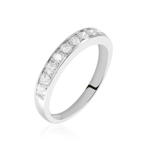 Demi Alliance Juliette Platine Blanc Diamant - Alliances Femme | Histoire d’Or