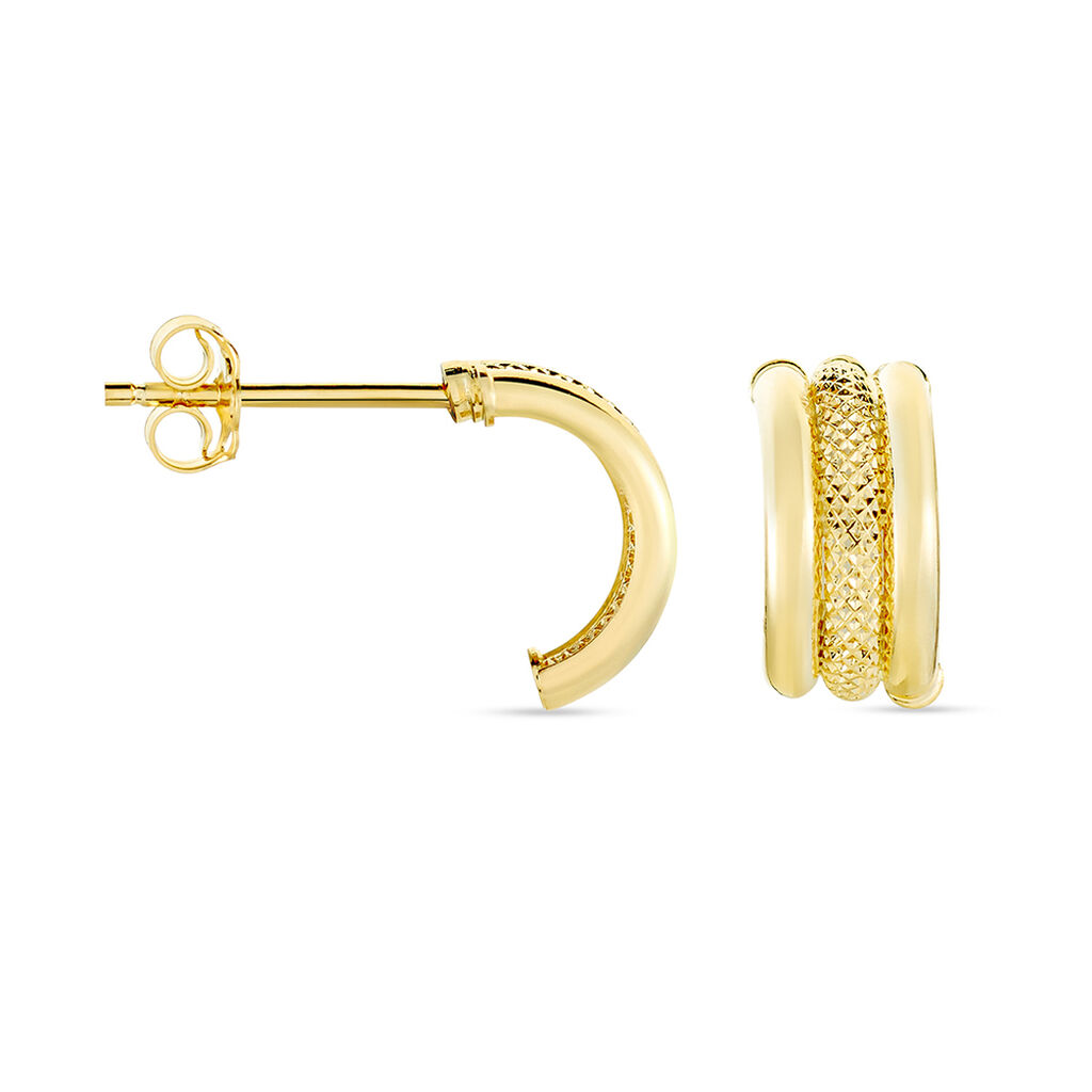 Créoles Savania Or Jaune - Boucles d'oreilles créoles Femme | Histoire d’Or