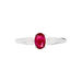 Bague Edgina Or Blanc Rubis Et Diamant - Bagues solitaires Femme | Histoire d’Or