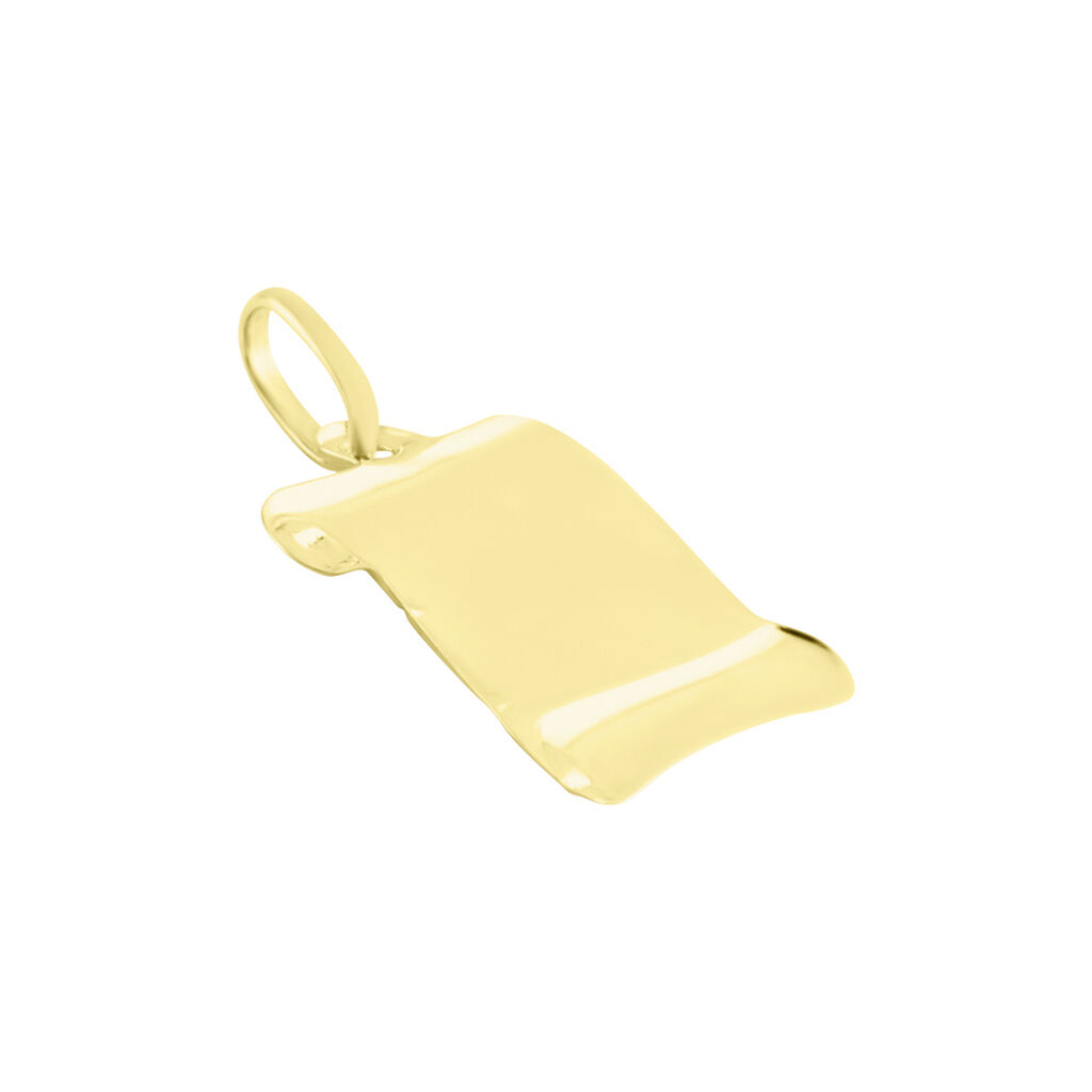 Pendentif Ange Parchemin Or Jaune - Pendentifs Baptême Famille | Histoire d’Or
