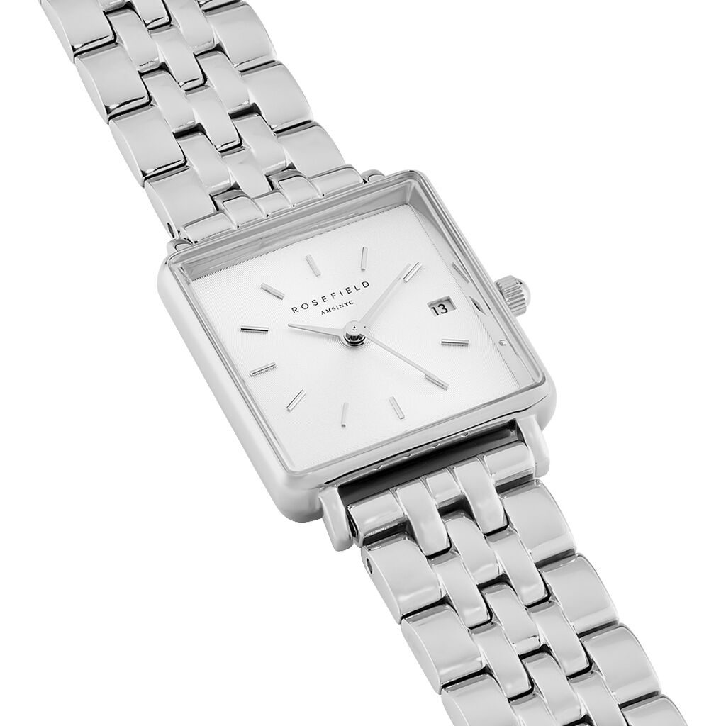 Montre Rosefield The Mini Boxy Blanc - Id&eacute;es cadeaux Femme | Histoire d&rsquo;Or