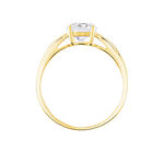 Bague Solitaire Illyana Or Jaune Oxyde De Zirconium - Bagues solitaires Femme | Histoire d&rsquo;Or