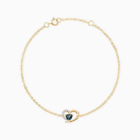 Bracelet Eliana Argent Dor&eacute; A L'Or 750/1000 Topaze Oxyde De Zirconium - Bracelets Pierre Femme | Histoire d&rsquo;Or