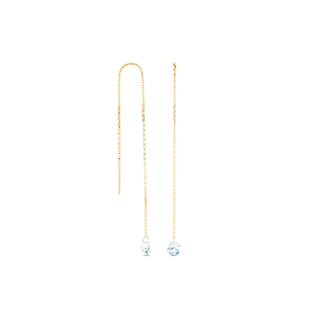 Boucles D'oreilles Pendantes Les Audacieuses Or Jaune Topaze - Boucles d'oreilles pendantes Femme | Histoire d&rsquo;Or