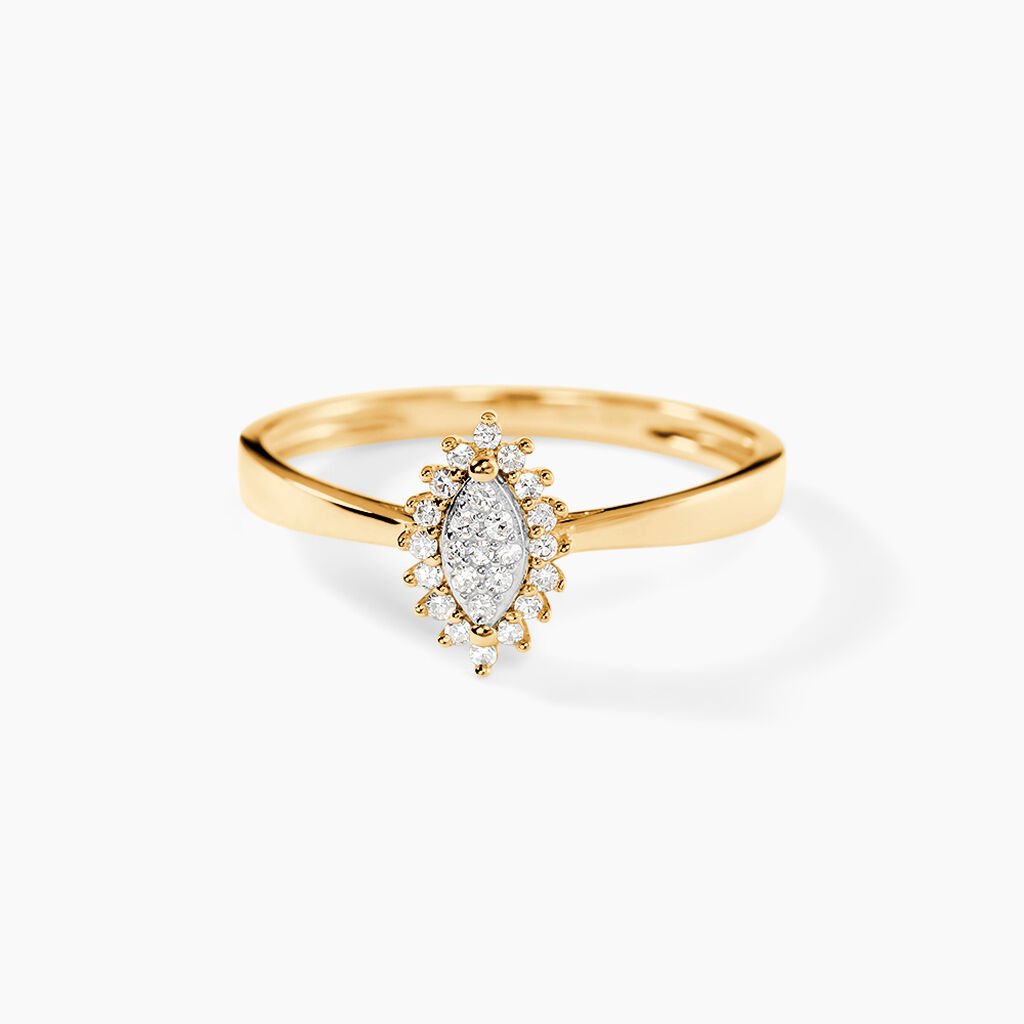Bague Leonille Or Jaune Diamant - Bagues avec pierre Femme | Histoire d&rsquo;Or