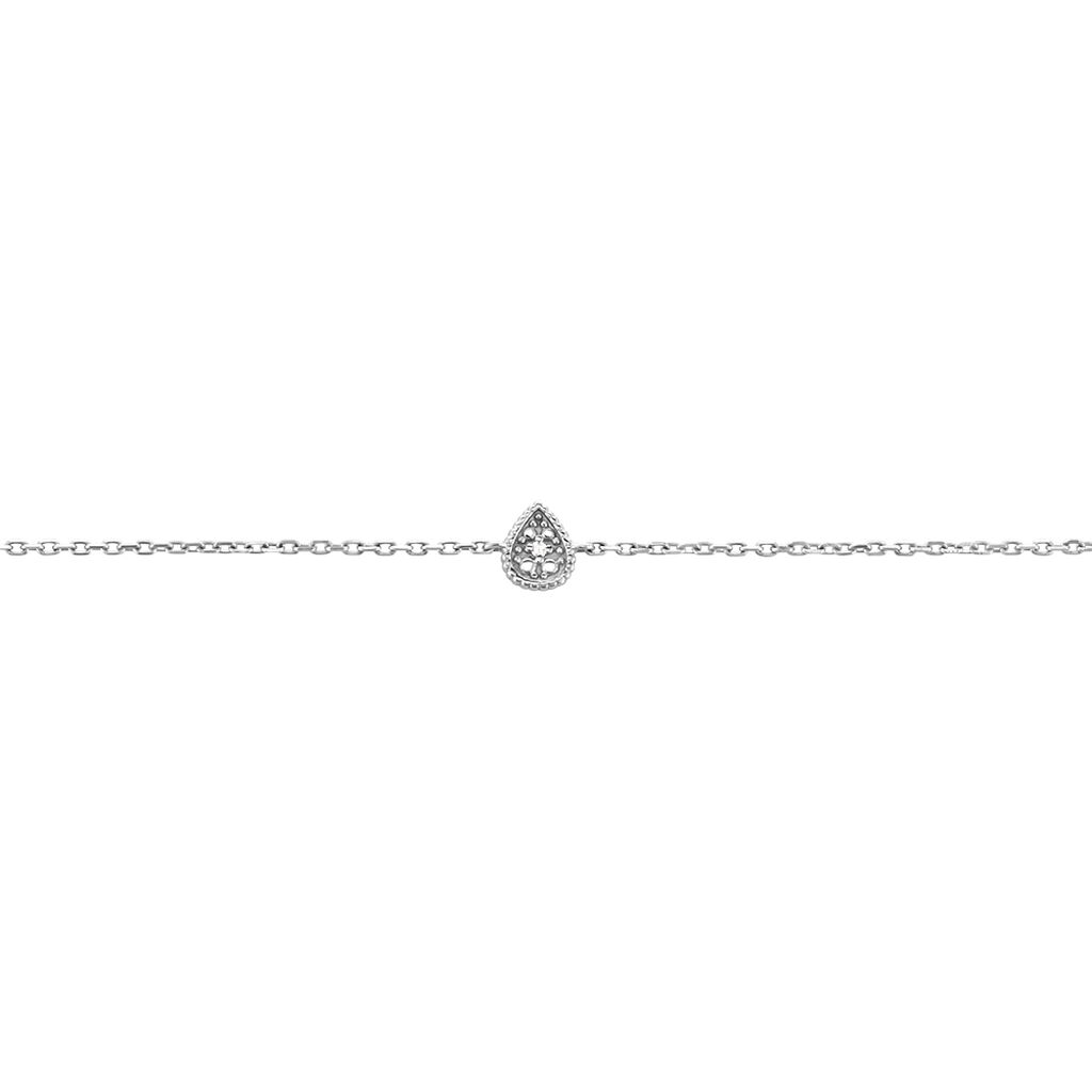 Bracelet Mon 1er Diamant Or Blanc Diamant - Bracelets Femme | Histoire d’Or