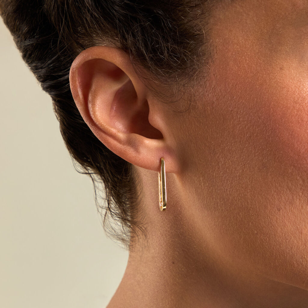 Cr&eacute;oles Coleman Argent Dor&eacute; A L'Or 750/1000 - Boucles d'oreilles cr&eacute;oles Femme | Histoire d&rsquo;Or