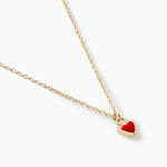 Collier Coralie Coeur Argent Dor&eacute; A L'Or 750/1000 - Bijoux sans pierre Enfant | Histoire d&rsquo;Or