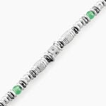 Bracelet Cliff Acier Gris Aventurine H&eacute;matite Oxyde De Zirconium - Bracelets Homme | Histoire d&rsquo;Or