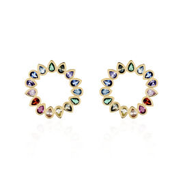 Boucles D'oreilles Pendantes Plaqué Or Jaune Ethem Pierres - Boucles d'oreilles fantaisie Femme | Histoire d’Or