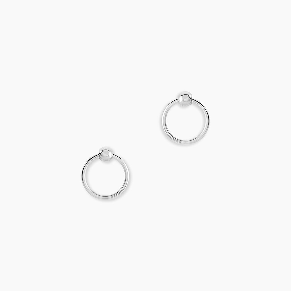 Boucles D'oreilles Pendantes Tatyanna Argent Blanc - Boucles d'oreilles créoles Femme | Histoire d’Or