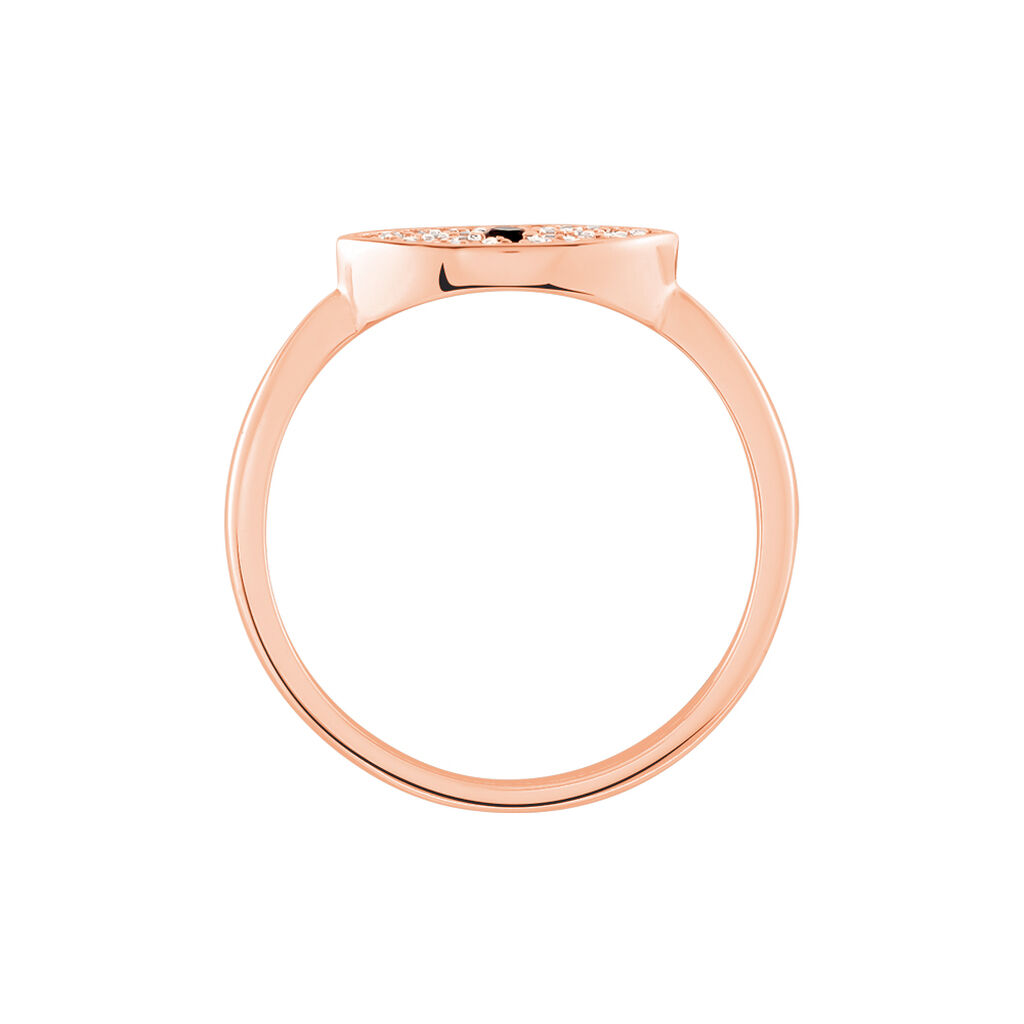 Bague Eldia Argent Rose Oxyde De Zirconium - Bagues avec pierre Femme | Histoire d’Or