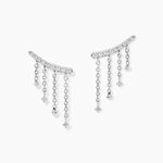 Boucles D'Oreilles Pendantes Rain Argent Blanc Oxyde De Zirconium - Boucles d'oreilles fantaisie Femme | Histoire d&rsquo;Or
