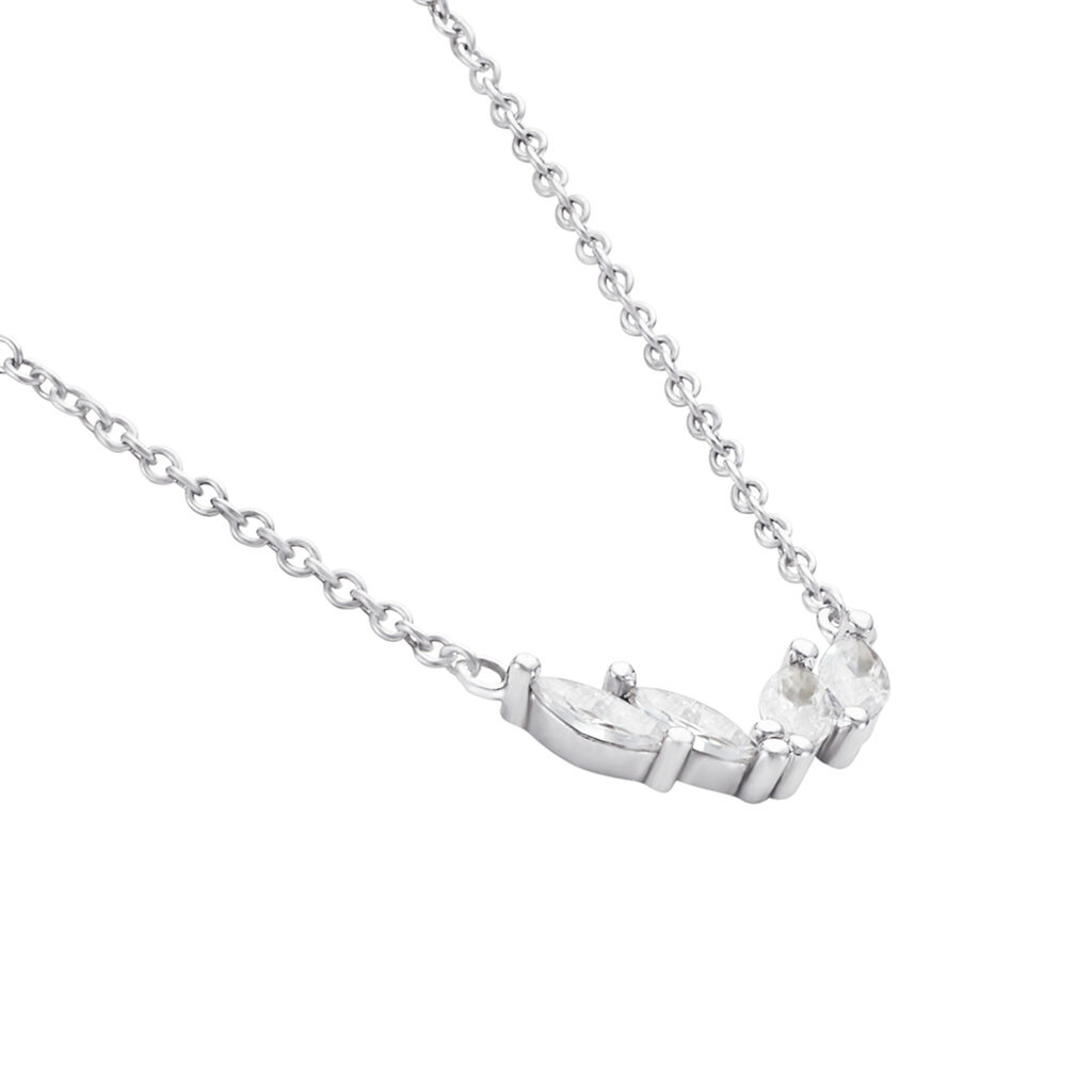 Collier Winter Sweetness Argent Blanc Oxyde De Zirconium - Colliers fantaisie Femme | Histoire d’Or
