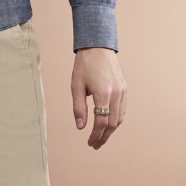 Bague Andro Acier Bicolore - Bagues fantaisie Homme | Histoire d’Or