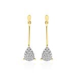 Boucles D'oreilles Pendantes Pear C Or Jaune Diamant - Boucles d'oreilles pendantes Femme | Histoire d&rsquo;Or