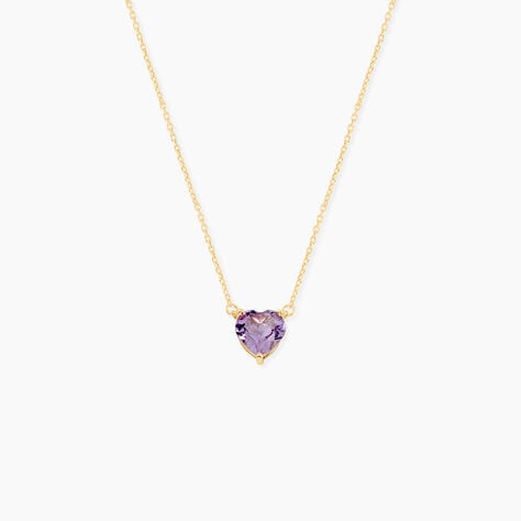Collier Tender Love Or Jaune Am&eacute;thyste - Colliers Femme | Histoire d&rsquo;Or