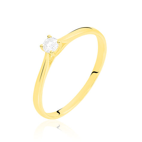 Bague Solitaire Victoria Or Jaune Diamant - Bagues solitaires Femme | Histoire d&rsquo;Or