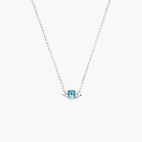 Collier Diapre Or Blanc Topaze Oxyde De Zirconium - Colliers Femme | Histoire d&rsquo;Or