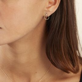Boucles D'oreilles Puces Or Jaune Agnessa Diamants - Boucles d'oreilles pendantes Femme | Histoire d’Or