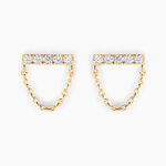 Boucles D'oreilles Pendantes Bartolomeo Or Jaune Oxyde De Zirconium - Boucles d'oreilles pendantes Femme | Histoire d&rsquo;Or